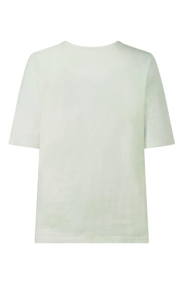 Weißes T-Shirt, kurzärmlig, rundhalsausschnitt, gerade geschnitten, ohne Muster oder Aufdruck