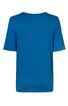 Unifarbenes T-Shirt in königsblau, kurzärmlig, Rundhalsausschnitt, gerade geschnitten, keine sichtbaren Verzierungen oder Muster
