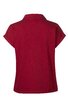 Rotes Damen-T-Shirt ohne Muster, kurzer umgeschlagener Ärmel, Polokragen, gerade geschnitten