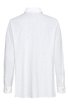 Weißes Hemd ohne Muster, Kragen, lange Ärmel mit Manschetten, Rückansicht, gerade geschnitten