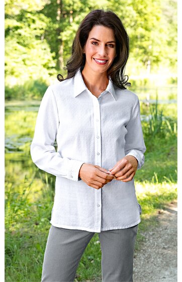 Baumwoll-Mix-Bluse 