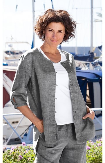 Leinen-Bluse