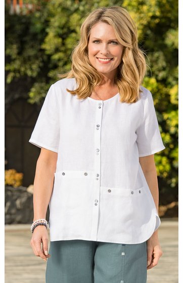 Leinen-Bluse