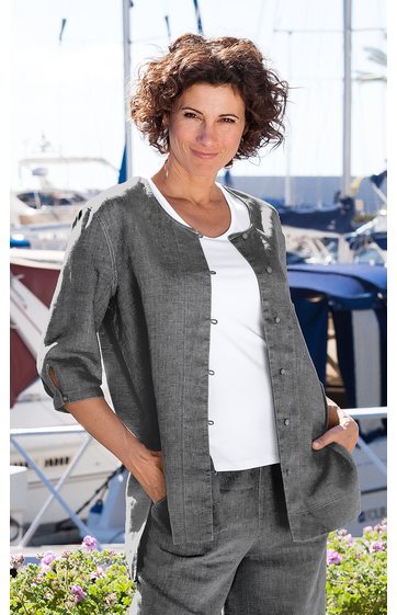 Leinen-Bluse