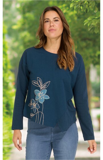Baumwoll-Mix-Bluse 