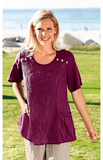 Leinen-Bluse