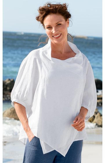 Leinen-Bluse