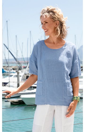 Leinen-Bluse