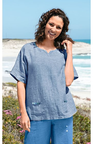 Leinen-Bluse