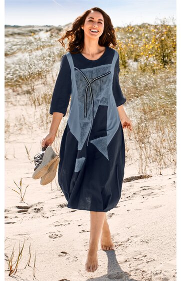 Leinen-Mix-Kleid 