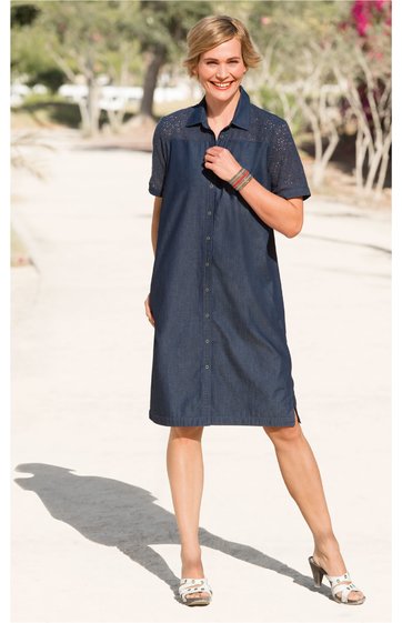 Baumwoll-Mix-Kleid 