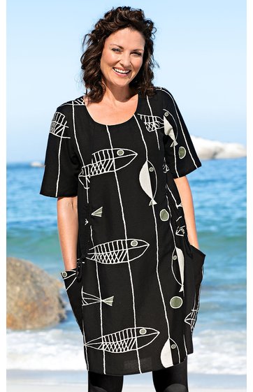 Leinen-Mix-Kleid