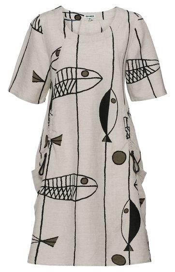 Leinen-Mix Kleid