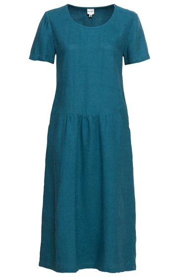 Leinen Kleid In Dunkelturkis 2499 Dw Shop