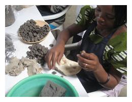 Formen der Lehmperlen Formen der Lehmperlen