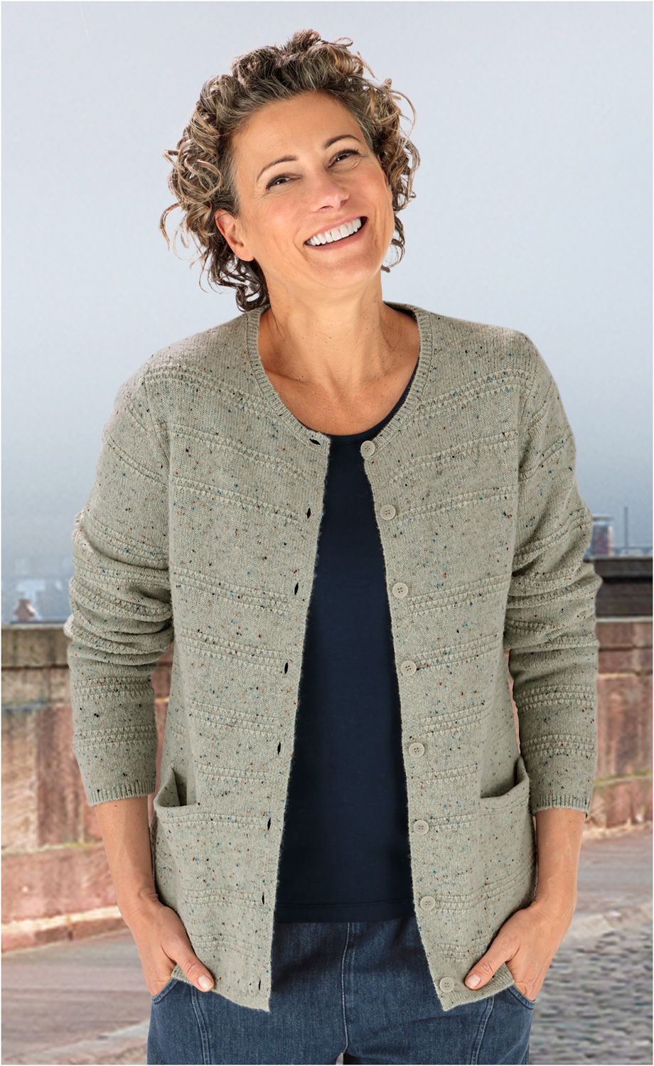 Yak-Mix-Strickjacke