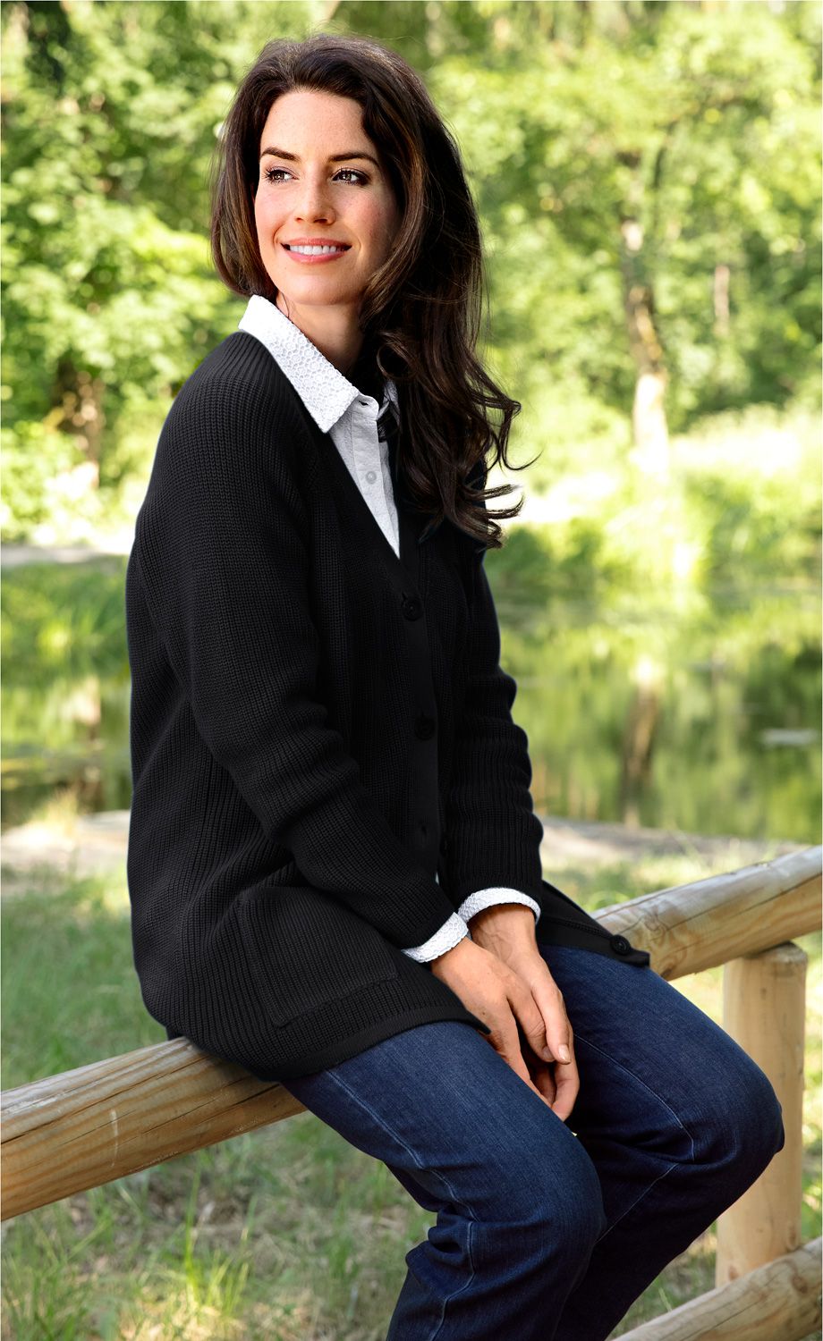 Baumwoll-Strickjacke