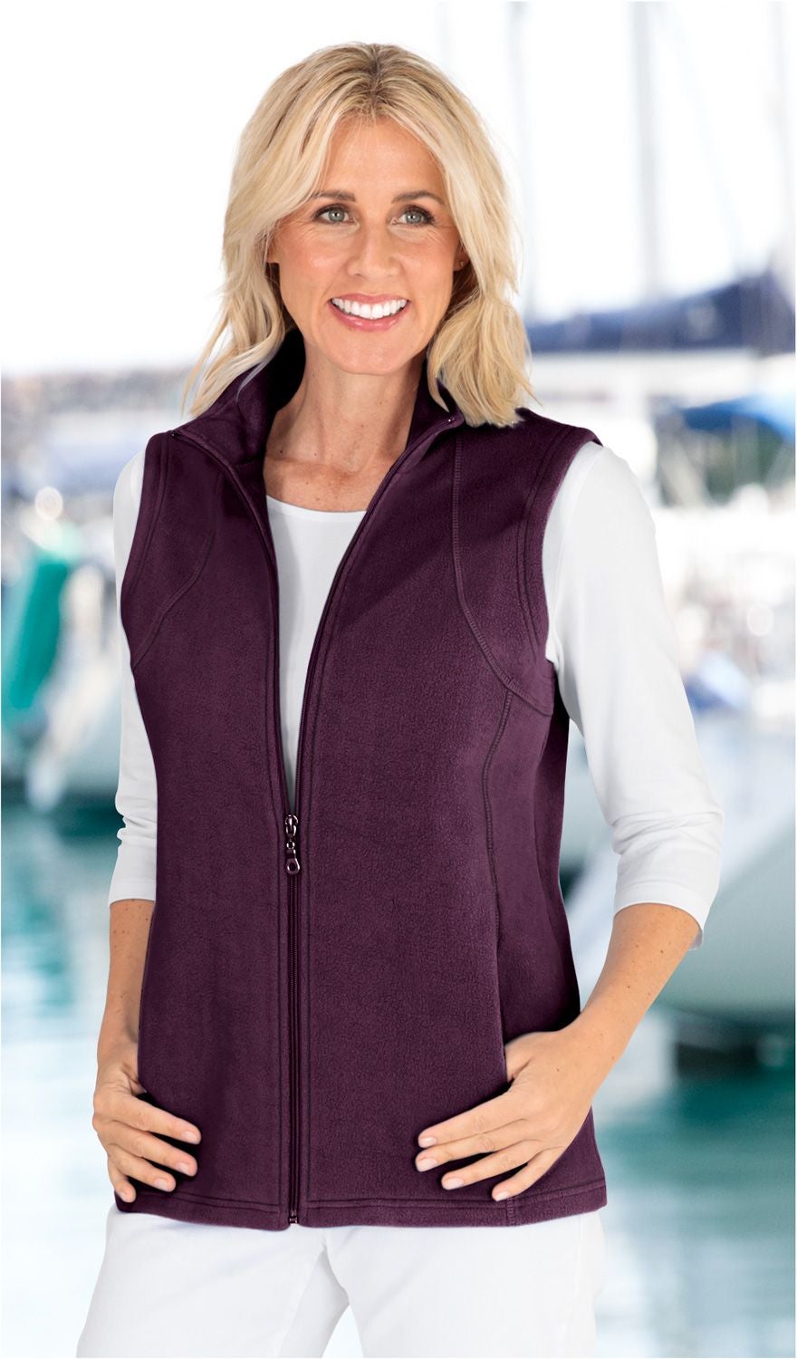 Baumwoll-Fleece-Weste