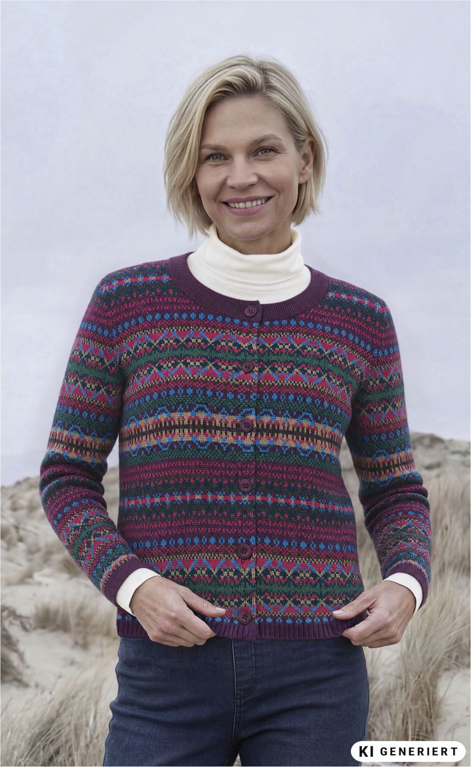 Alpaka-Strickjacke