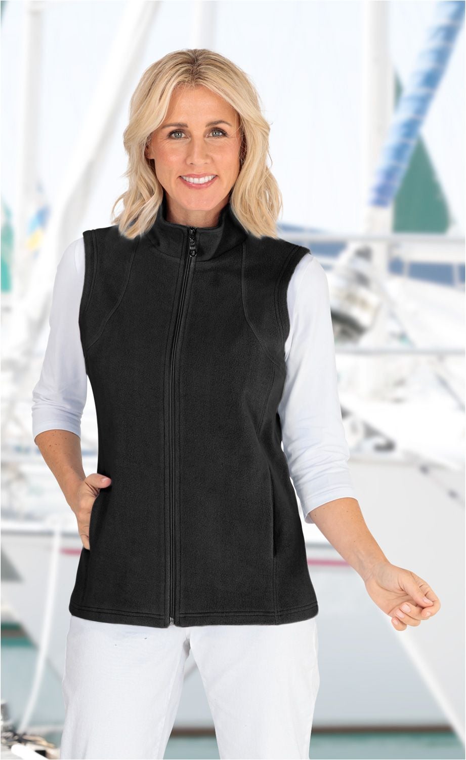 Baumwoll-Fleece-Weste