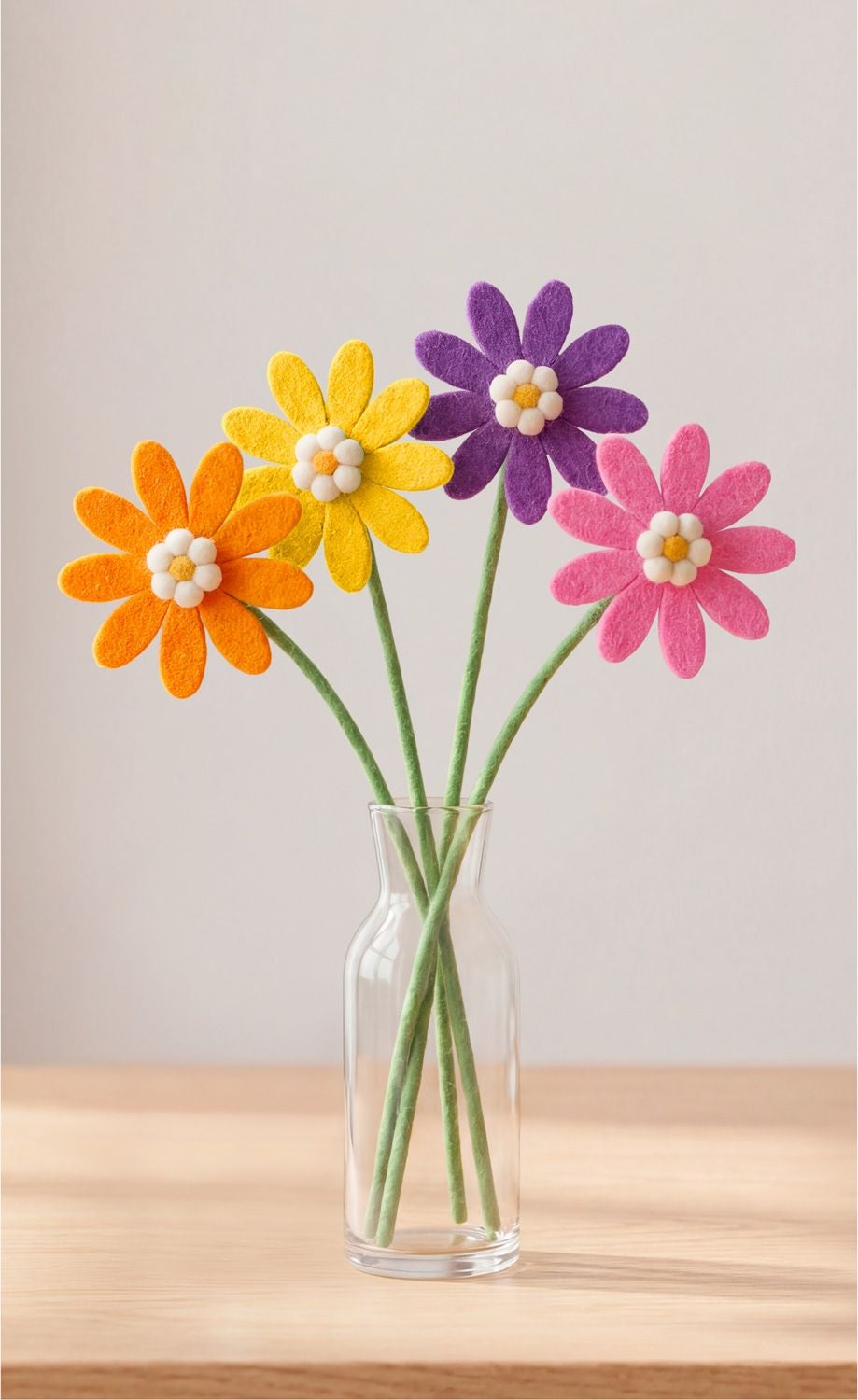 Filz-Blumen 4/Set