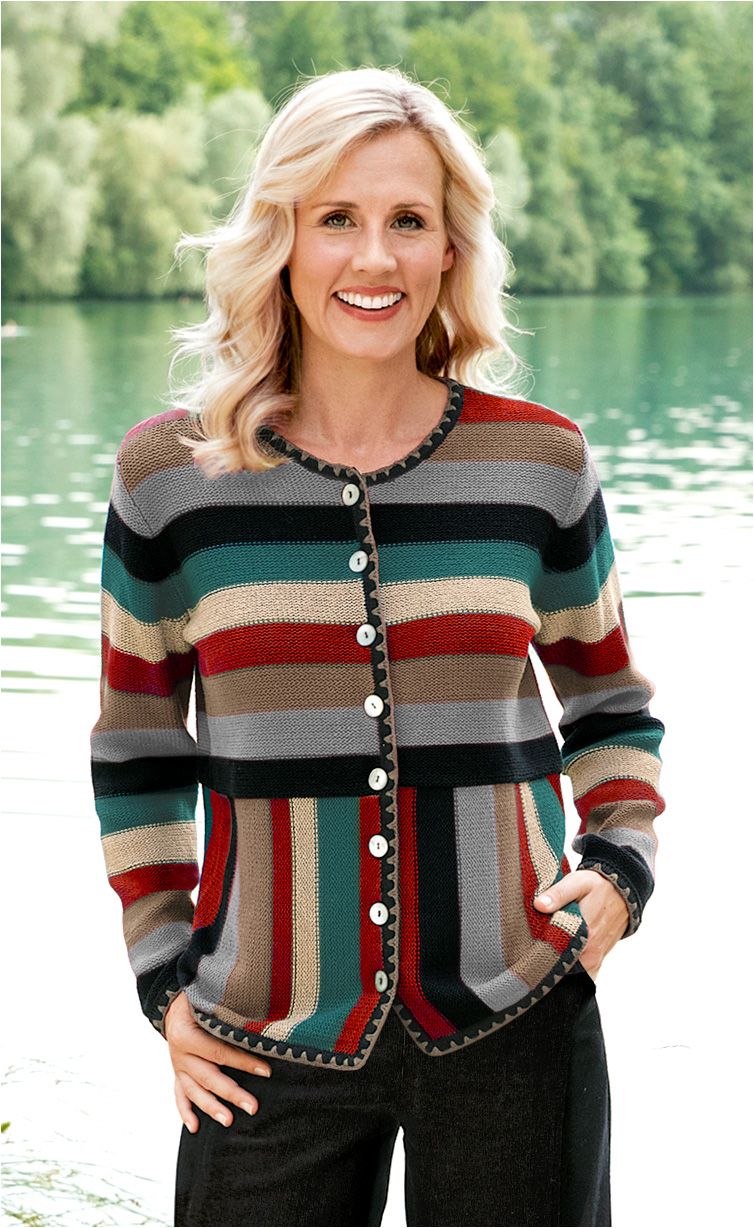 Baumwoll-Strickjacke