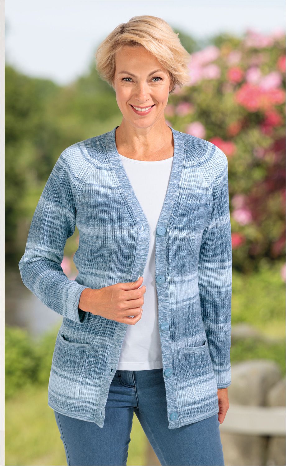 Baumwoll-Strickjacke
