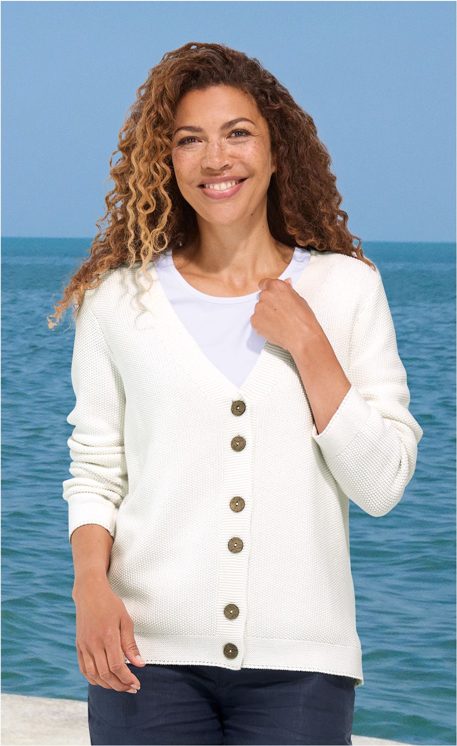 Baumwoll-Strickjacke