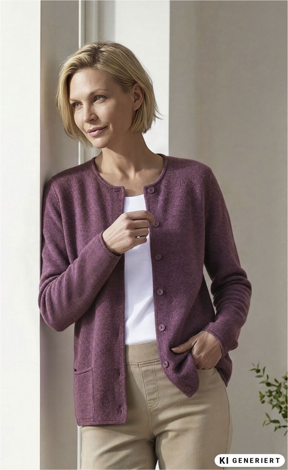 Woll-Mix-Strickjacke