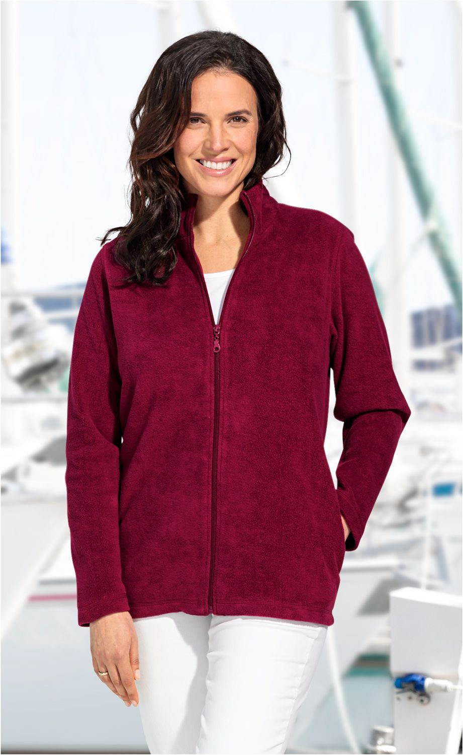 Baumwoll-Fleece-Jacke