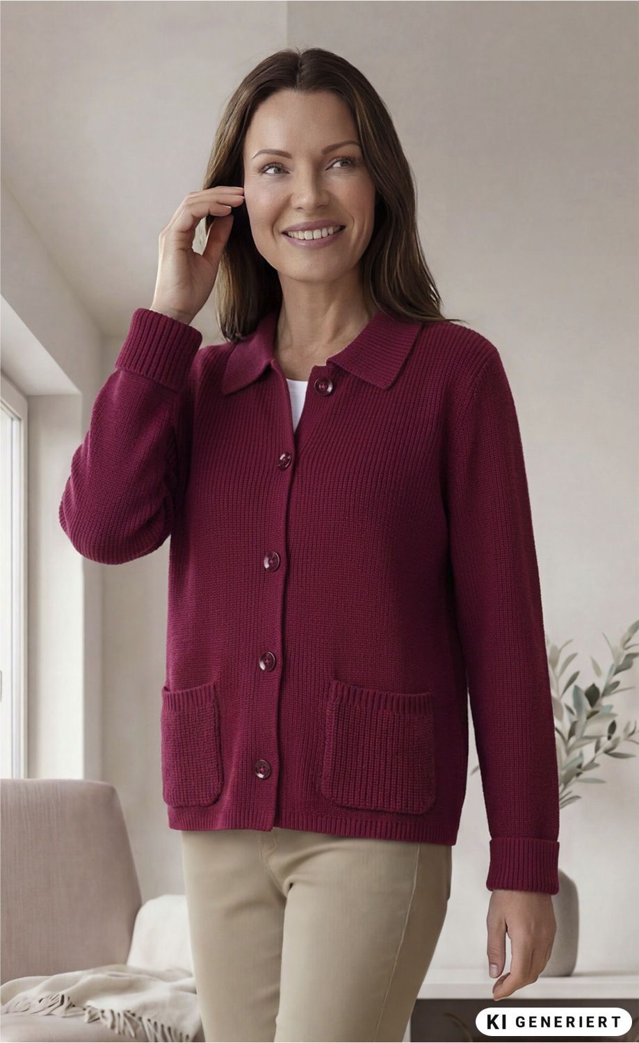 Baumwoll-Strickjacke
