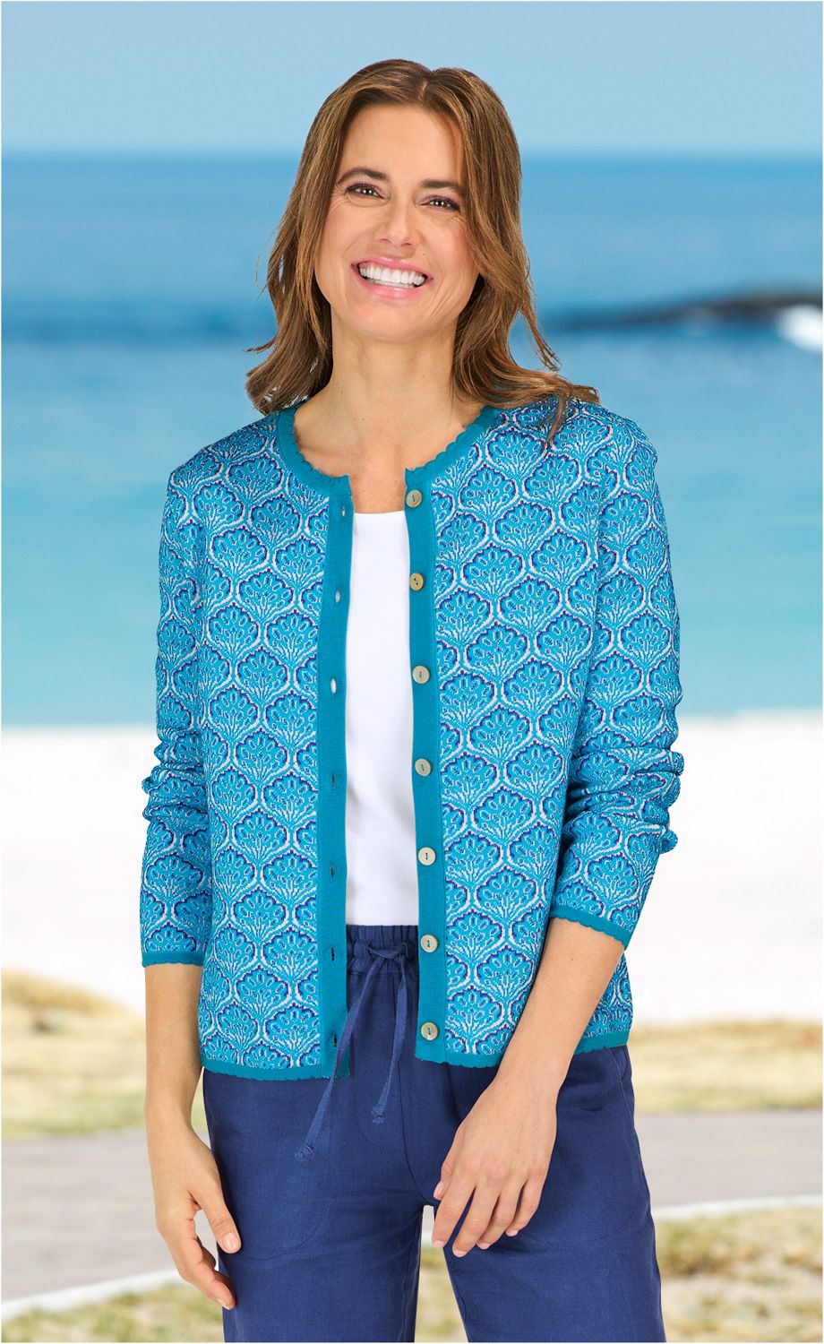 Baumwoll-Strickjacke