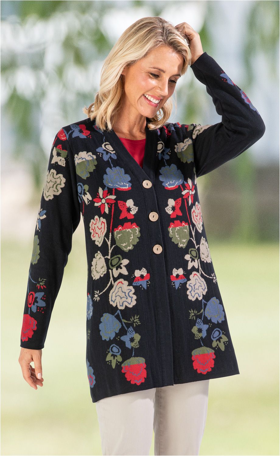 Baumwoll-Strickjacke